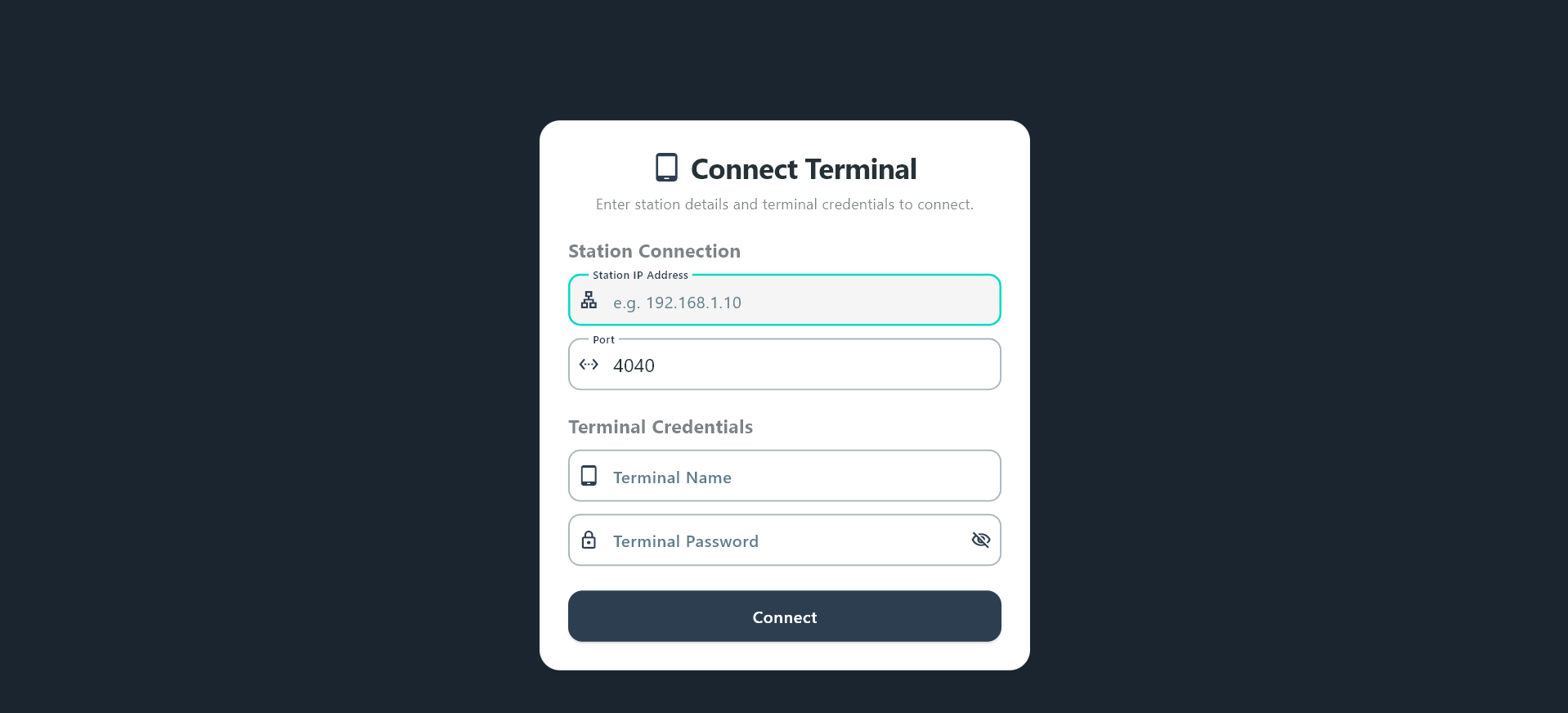 connect terminal
